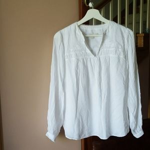 LOFT White Peasant Blouse